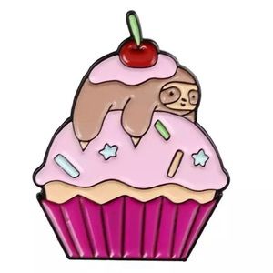 New cherry sloths cupcake Kawaii Japan pin CuTe